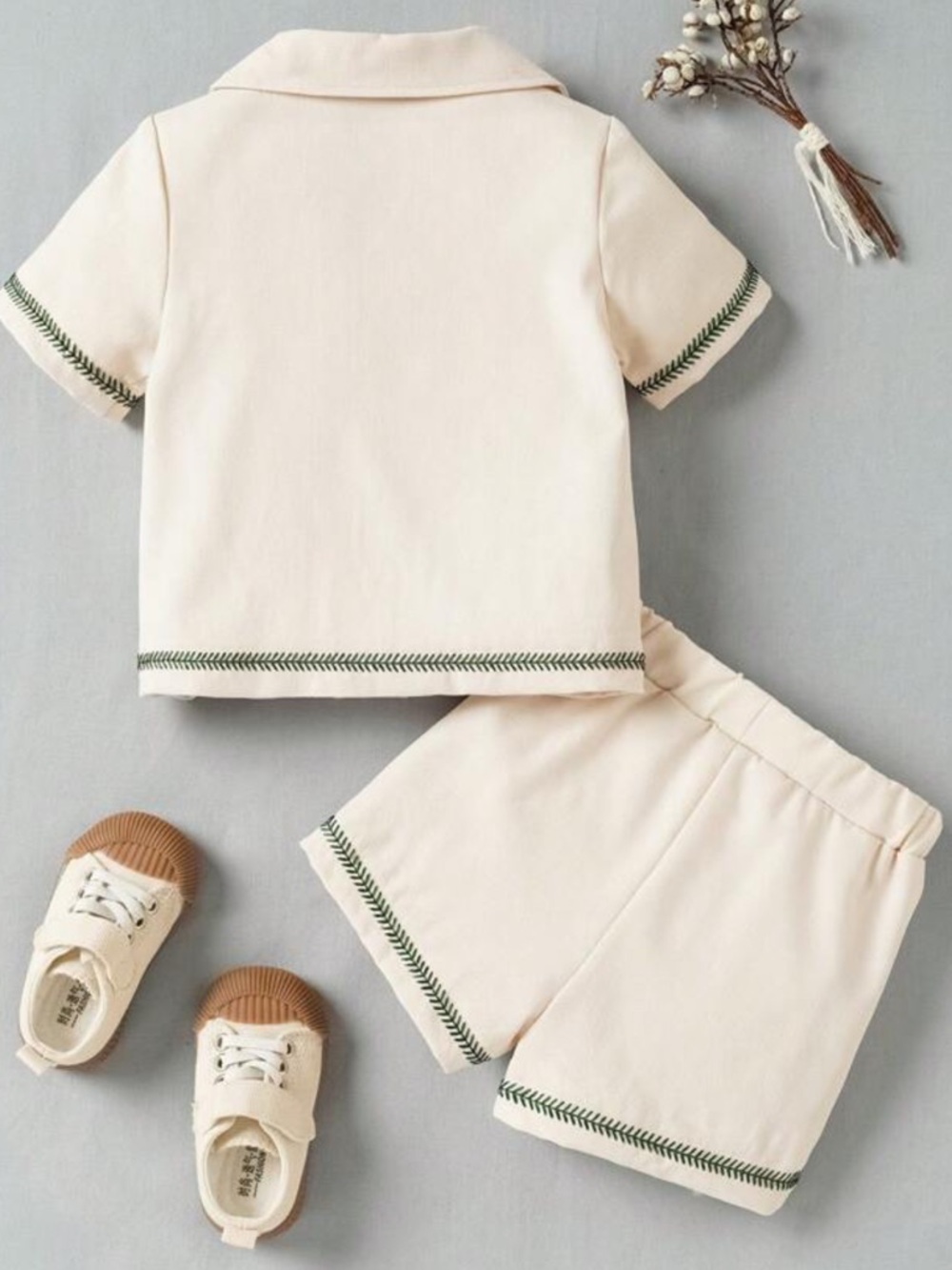 Toddler Boy Tropical Embroidered Vacation Set - 12-18M - Picture 2 of 8